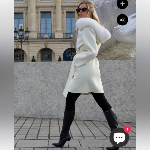 Jackets Coats Lcuppini The Paris Coat Ivory Size